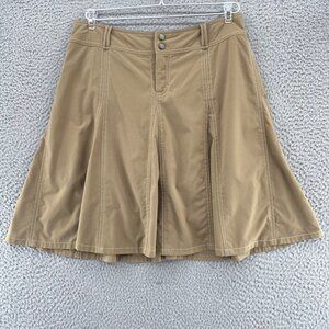 Athleta Whatever Skort Womens 8 Khaki Brown Skirt Stretch Golf Above Knee Hiking
